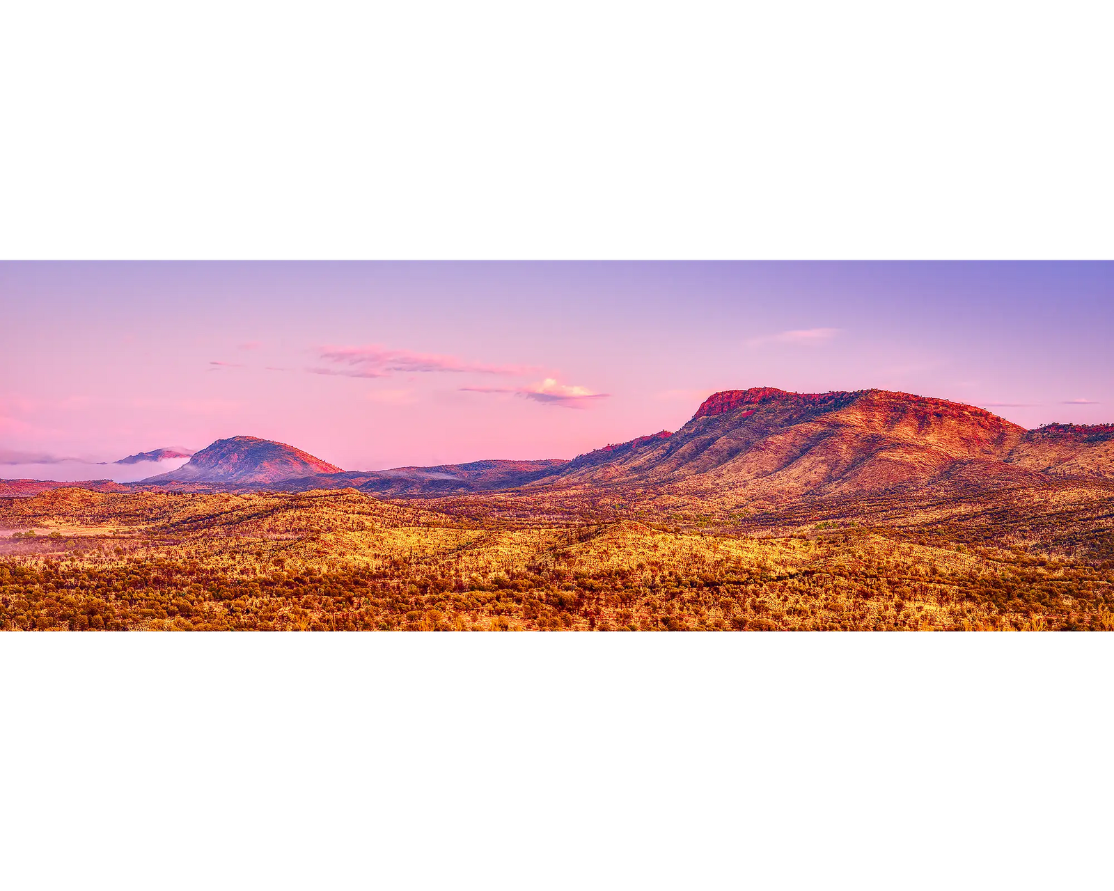 Ridges. Sunrise over the West MacDonnell Ranges, Northern Territory, Australia.
