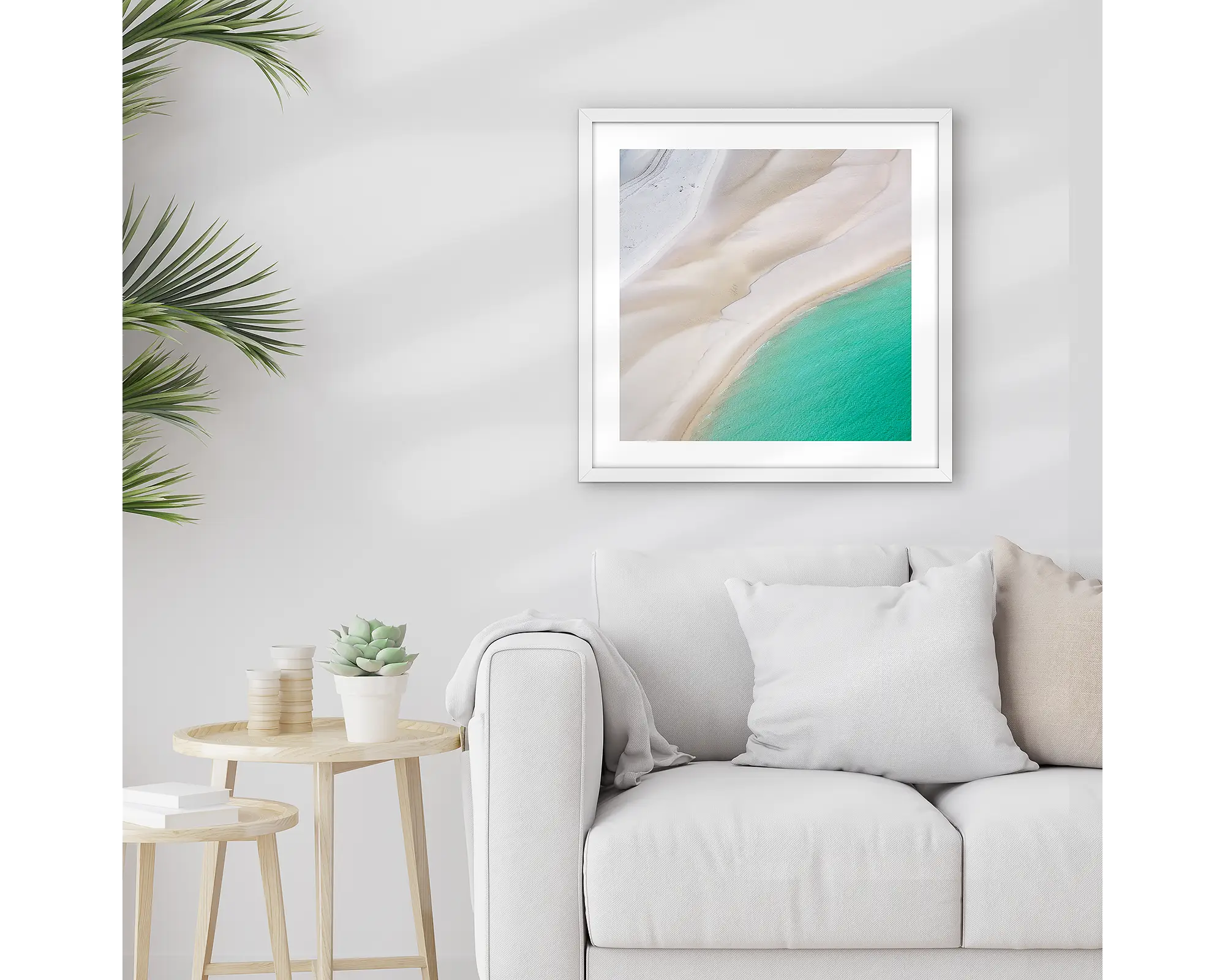 Ripples - aerial view of Whitehaven Beach, Queensland, Australia.