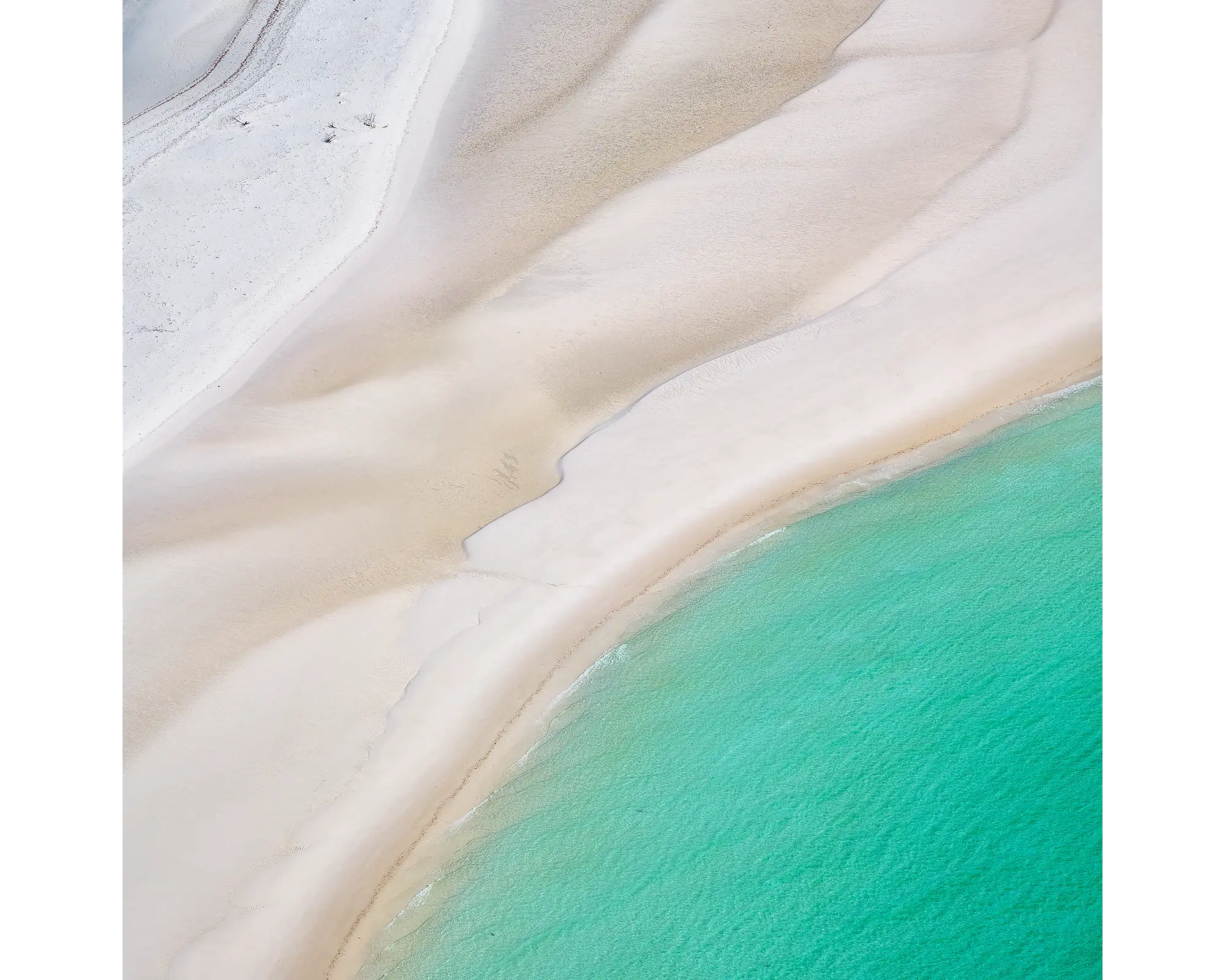 Ripples - aerial view of Whitehaven Beach, Queensland, Australia.