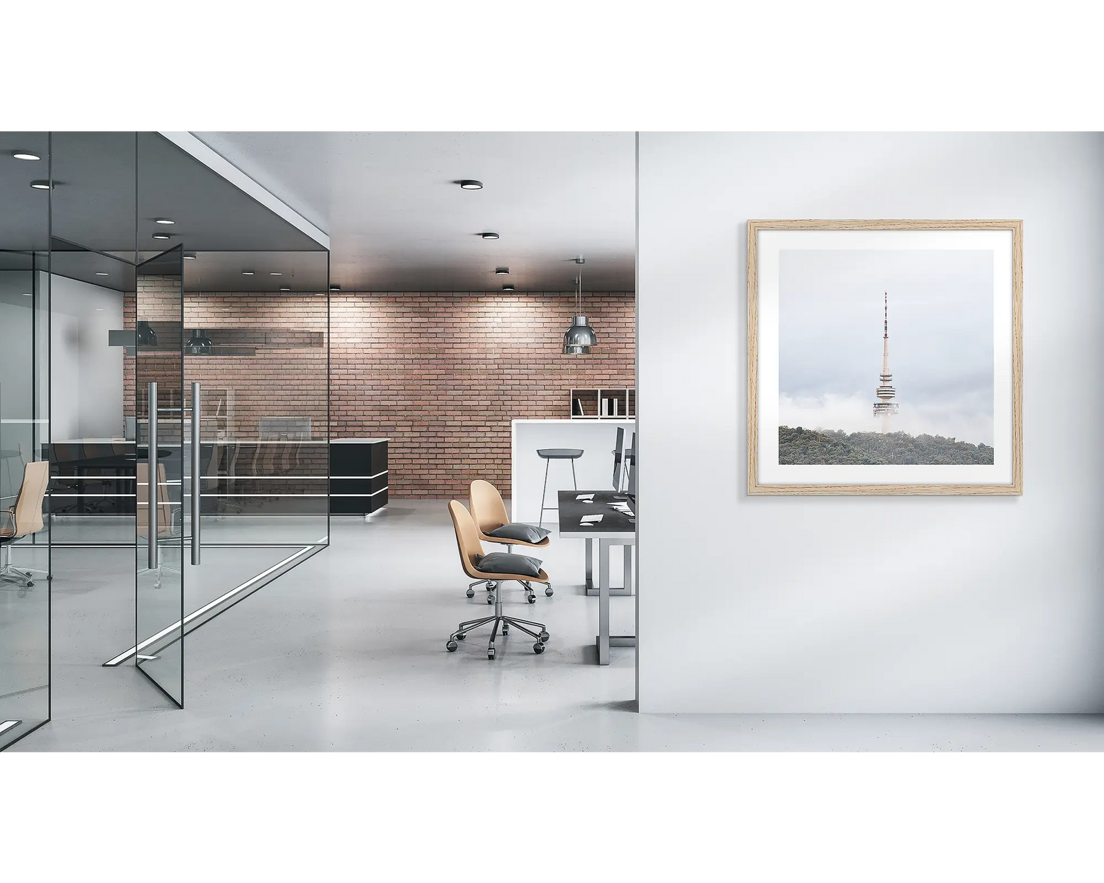 Rising. Telstra Tower on Black Mountain with fog, Canberra.