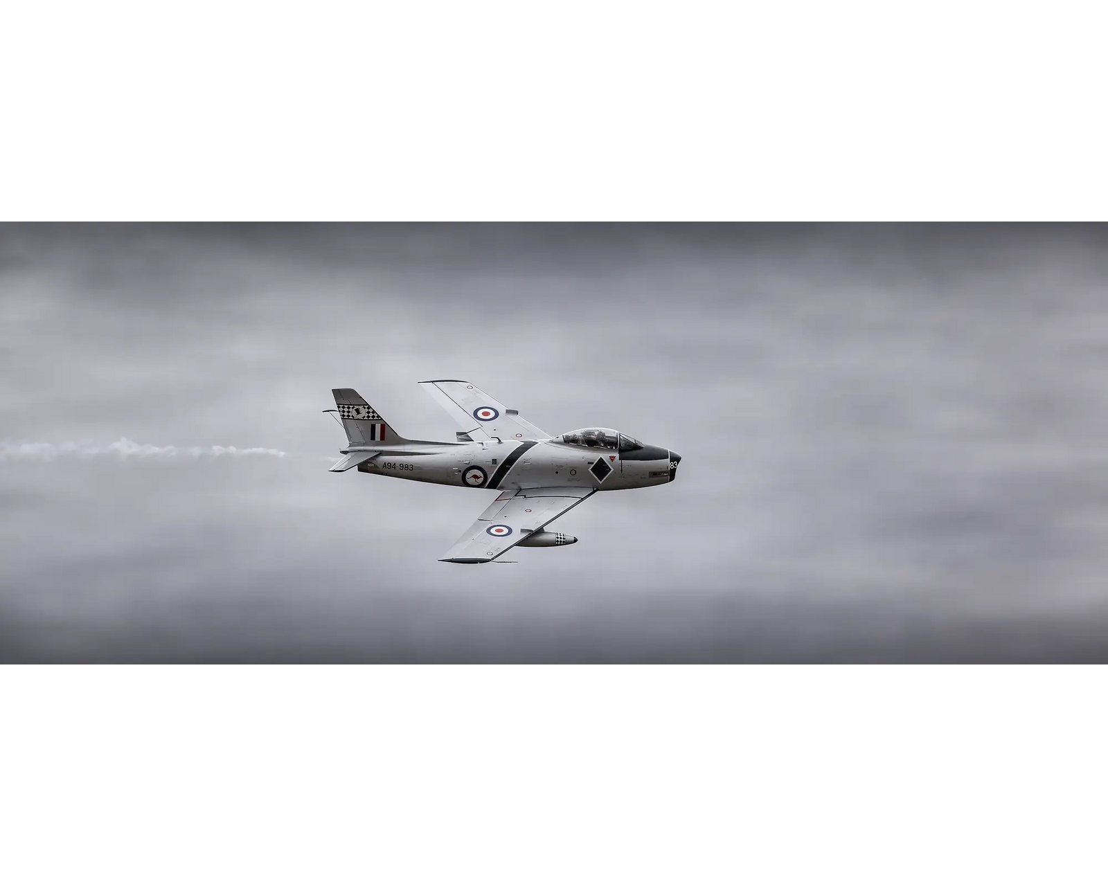 RAAF 75 Squadron CA-27 Sabre in flight.