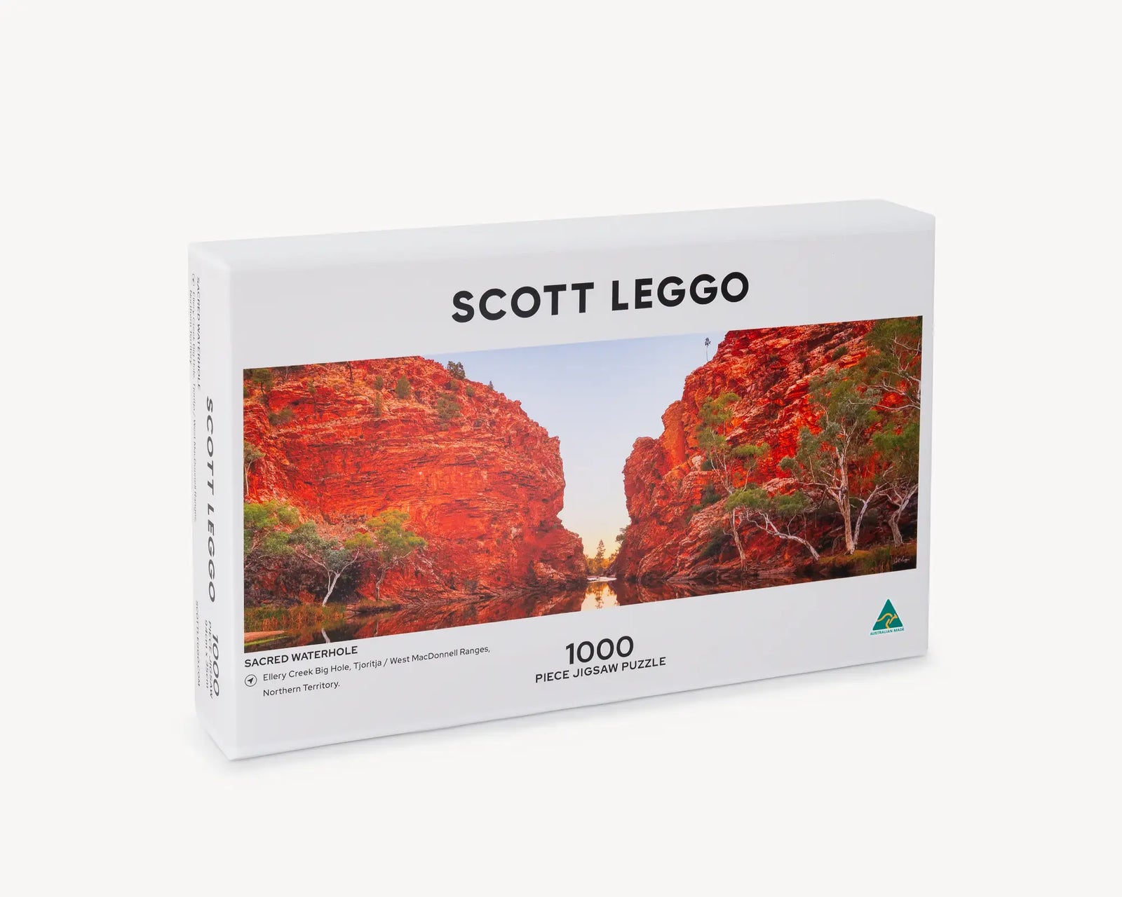 Sacred Waterhole. 1000 piece Northern Territory jigsaw puzzle box.