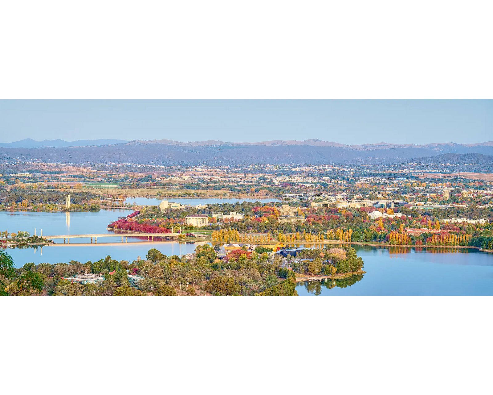 Seasonal Views. Autumn evening overlooking Canberra.