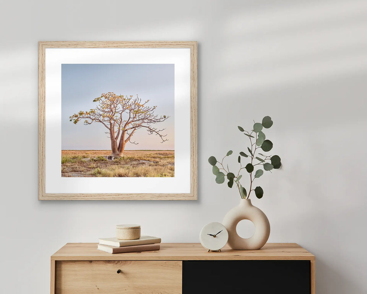 Solitary - Kimberley wall art with Tasmanian Oak frame.