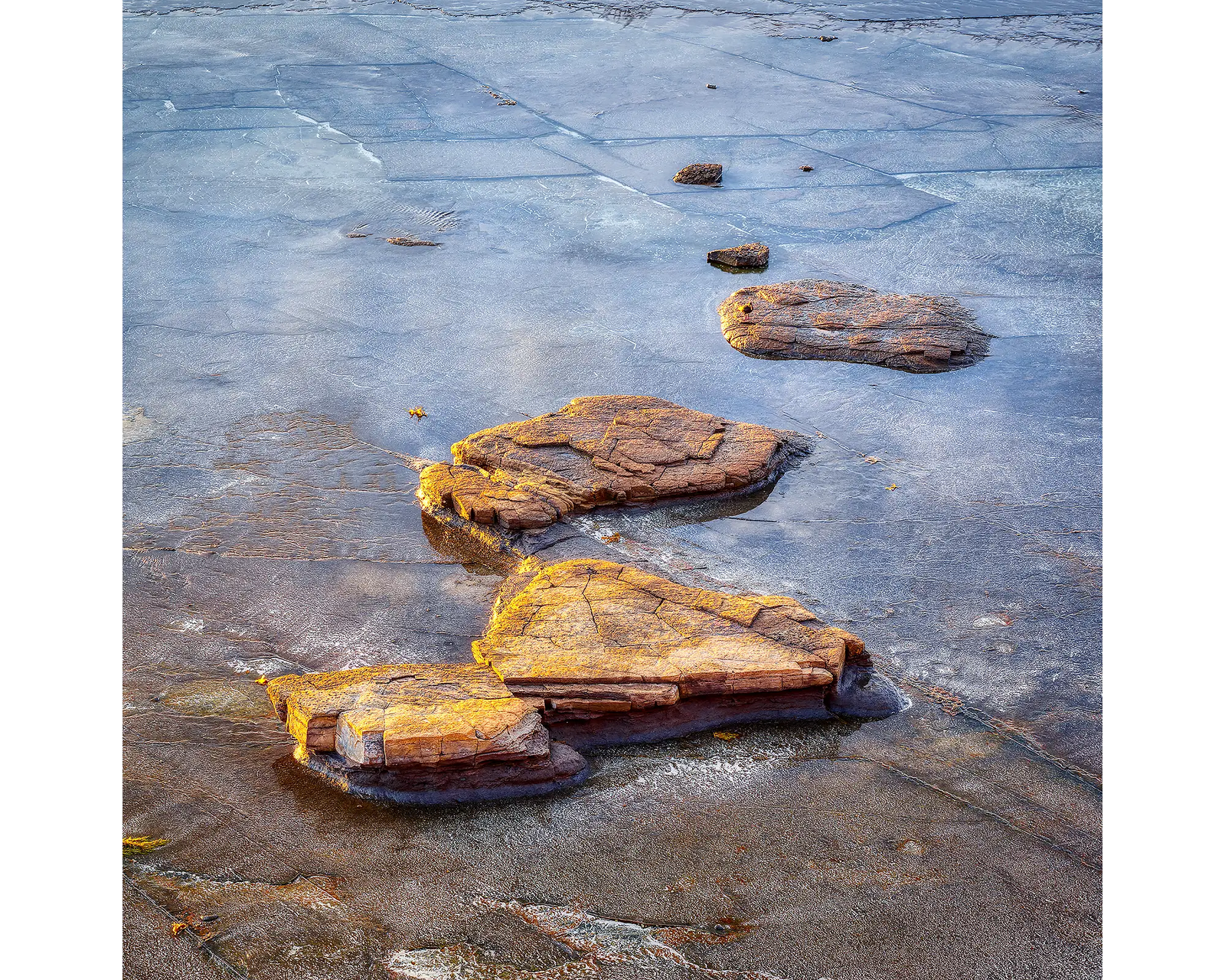 Stepping Stones. Coastal rock, Murramarang National Park.