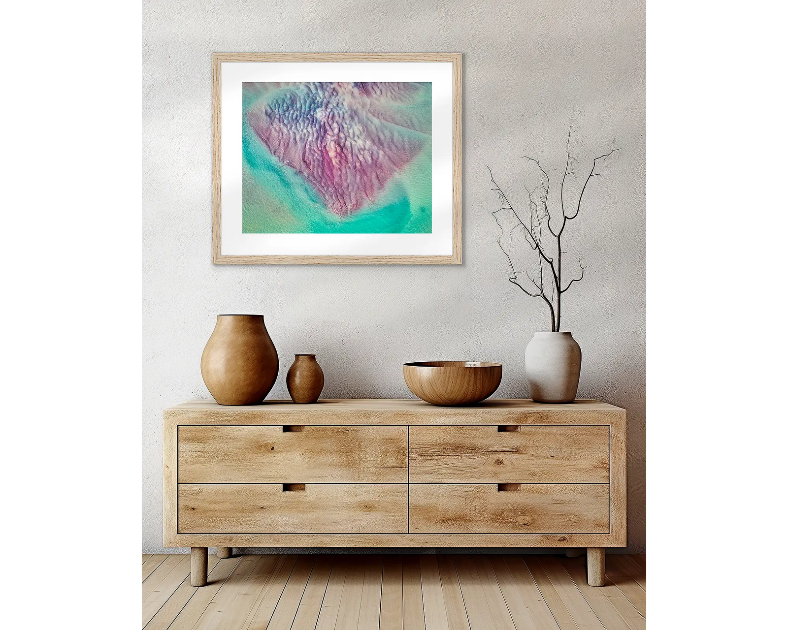 Stingray. Aerial view of tidal patterns in the Kimberley, Western Australia.