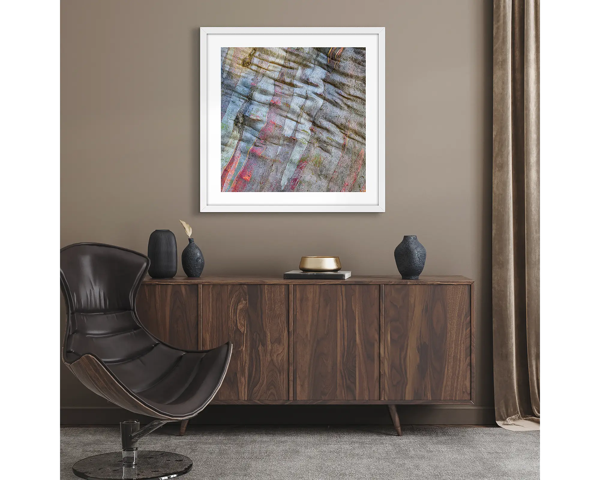 Stirling Colours. Bark patterns on a snow gum on Mount Stirling.