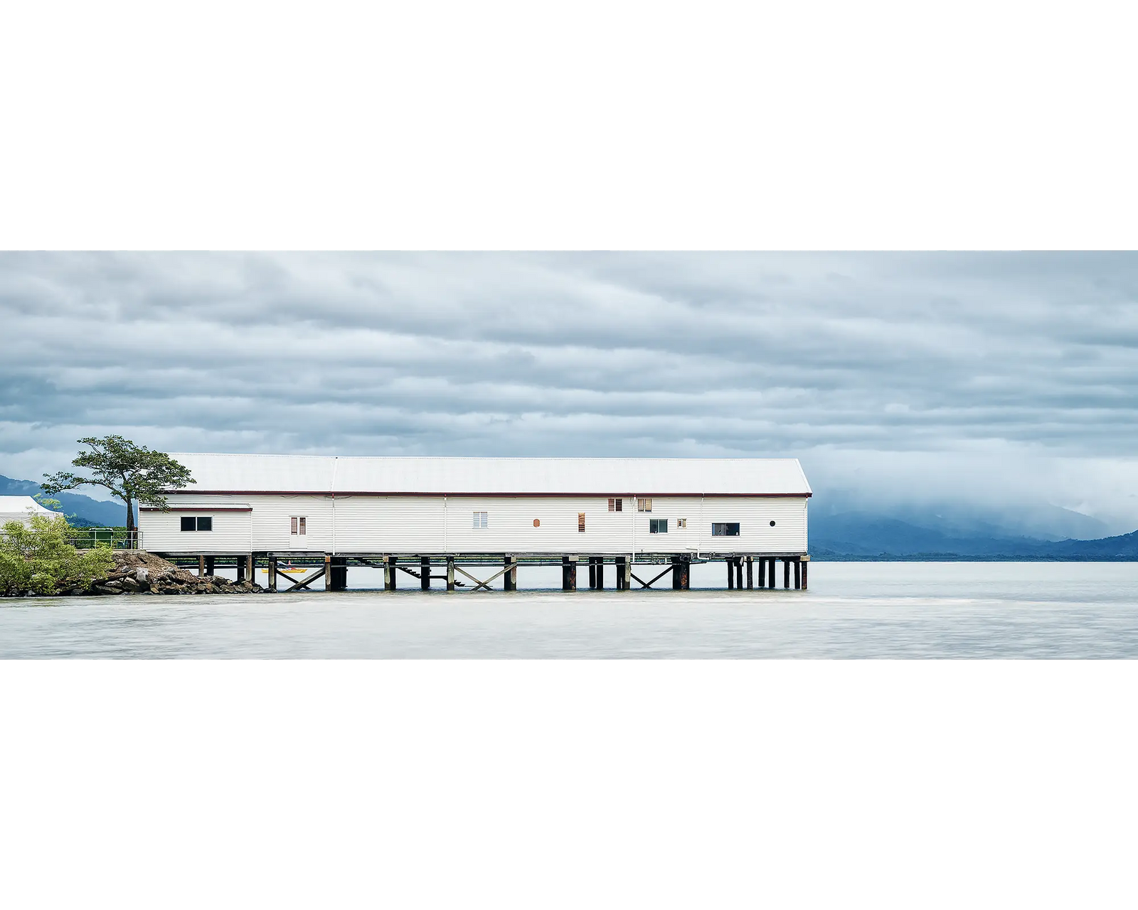 Rain clouds over Sugar Wharf, Port Douglas, Queensland. 