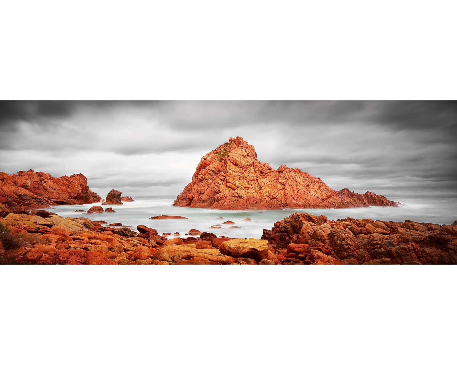 Storm clouds over Sugarloaf Rock, Leeuwin-Naturaliste National Park, WA. 