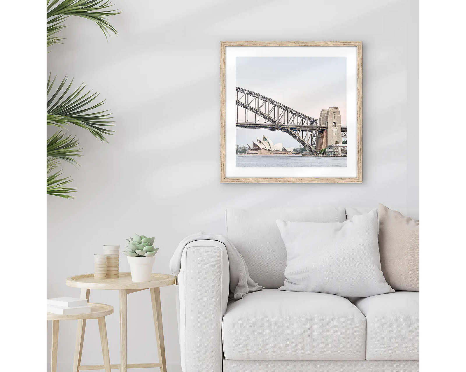 Sydney Opera House and Sydney Harbour Bridge at sunset.