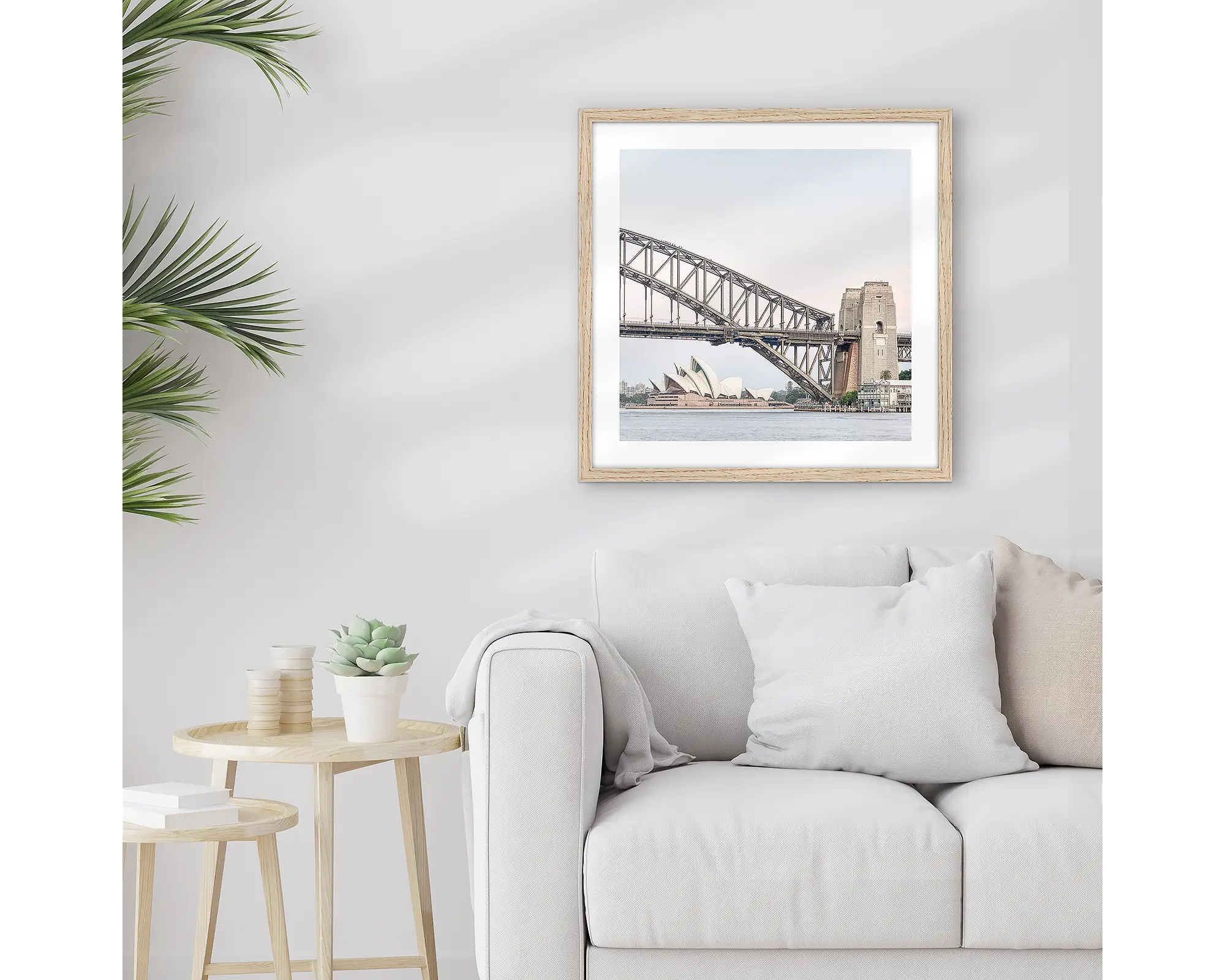 Sydney Opera House and Sydney Harbour Bridge at sunset.