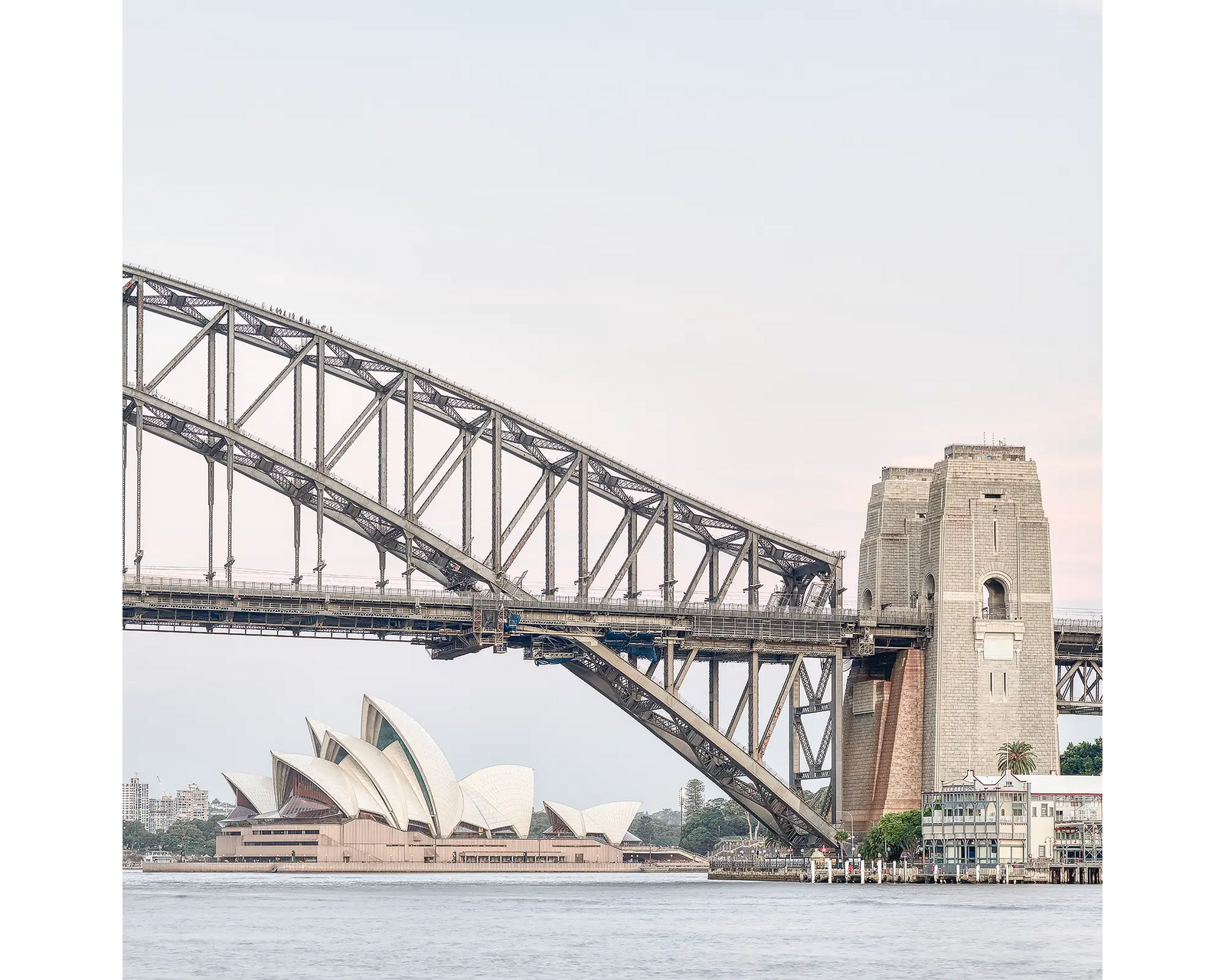 Sydney Icons. Acrylic block of Opera House and Sydney Harbor Bridge, Sydney artwork.
