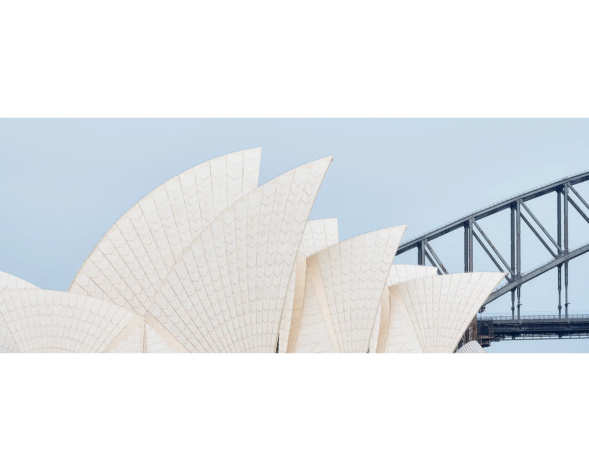 Sydney Outlines. Sydney Opera House and Sydney Harbour Bridge.