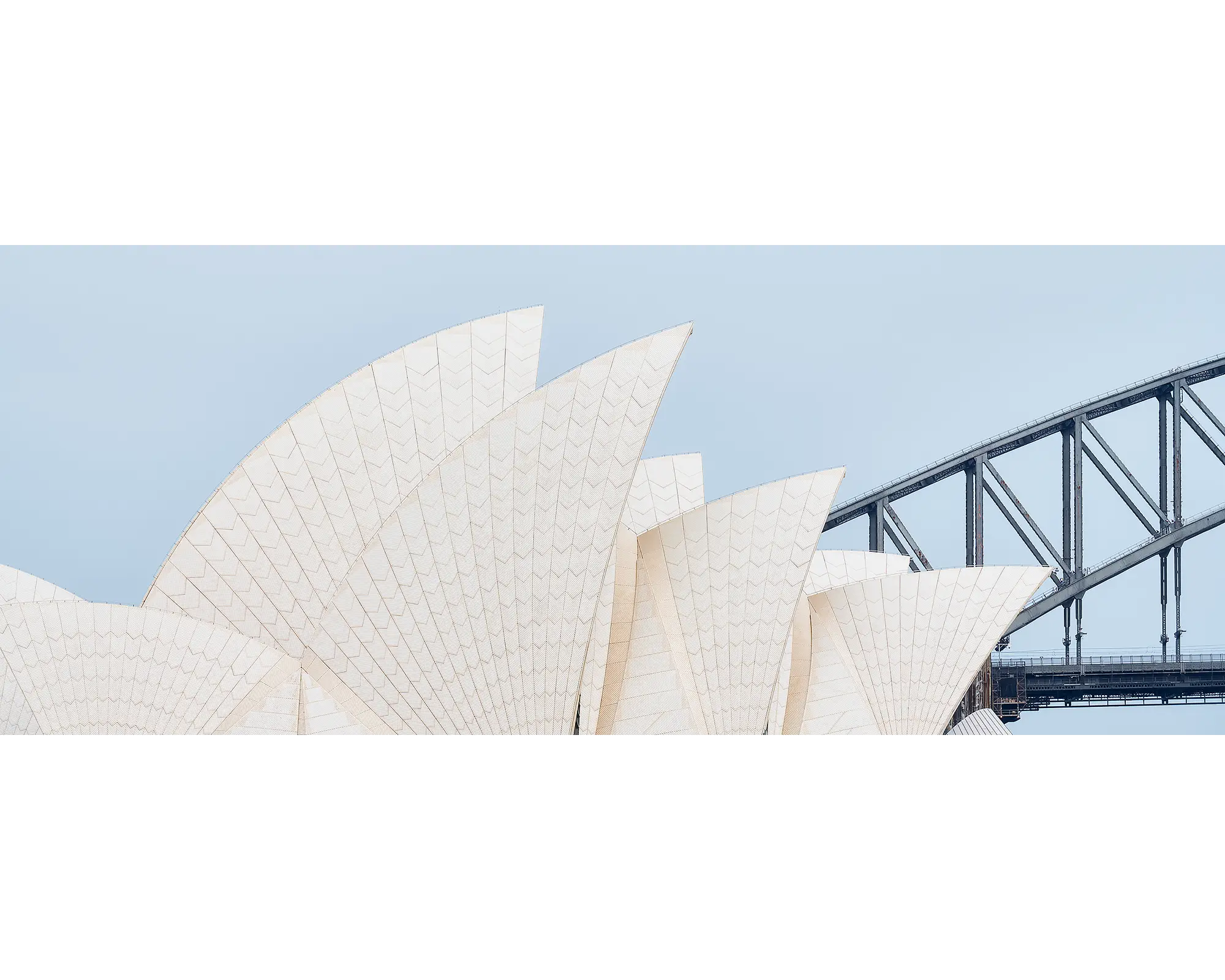 Sydney Outlines. Sydney Opera House and Sydney Harbour Bridge.