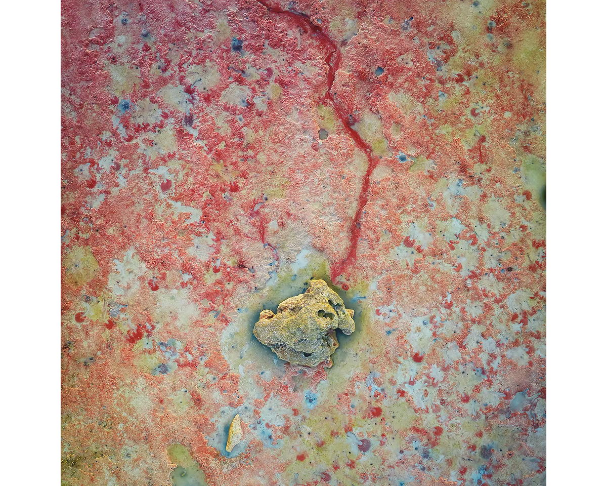 Tail End. Rock on red sand beach, Roebuck Bay, Western Australia.