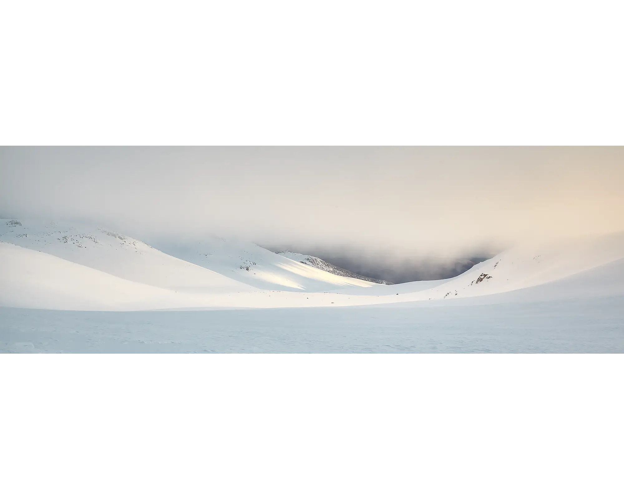 The Chute. Snow and fog, Kosciuszko National Park, New South Wales, Australia.