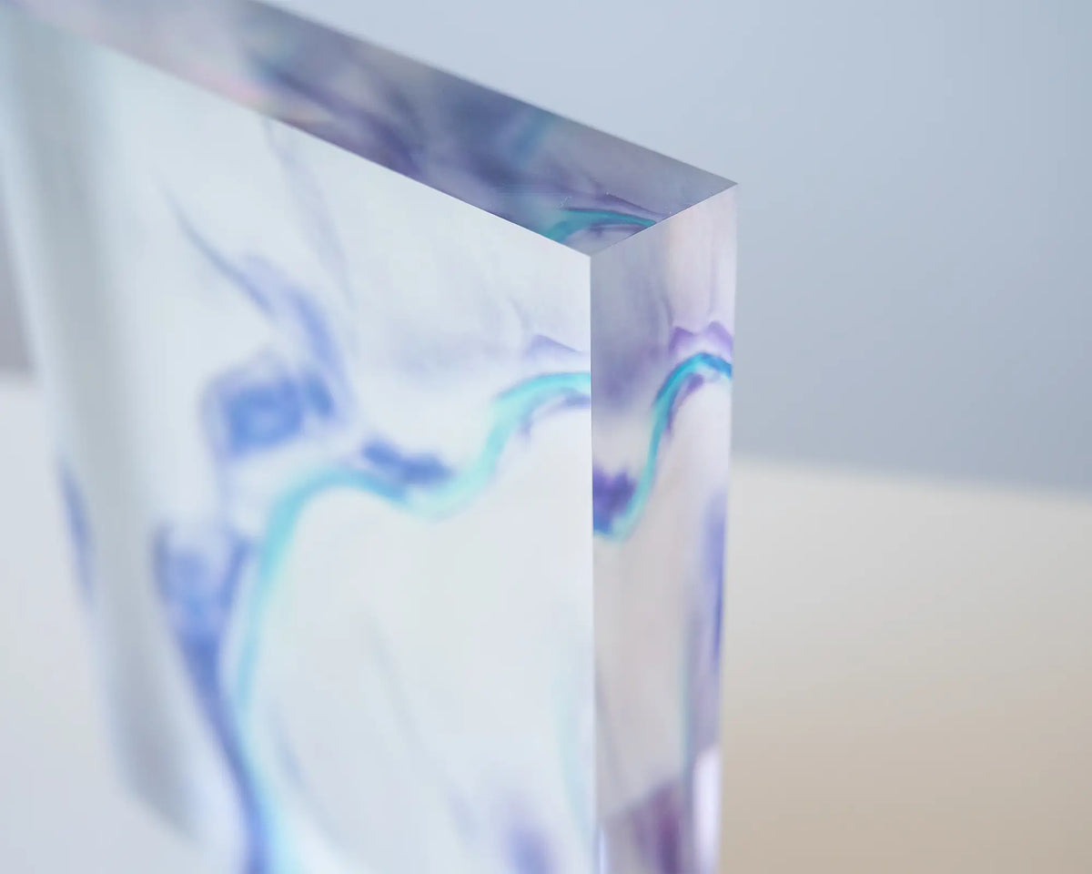 TIDAL ORCHID. Acrylic Block.