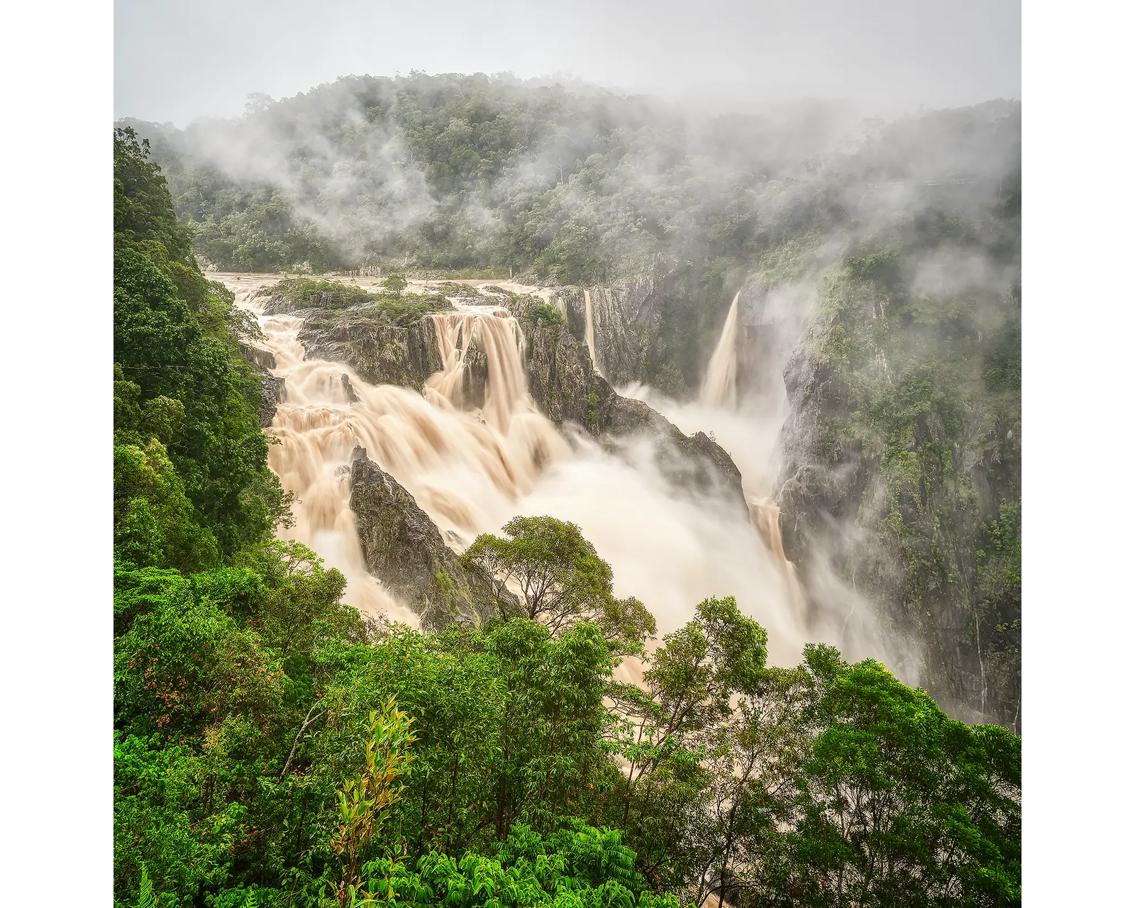 Tropical Pour acrylic block - photograph of Barron Falls, Queensland. 