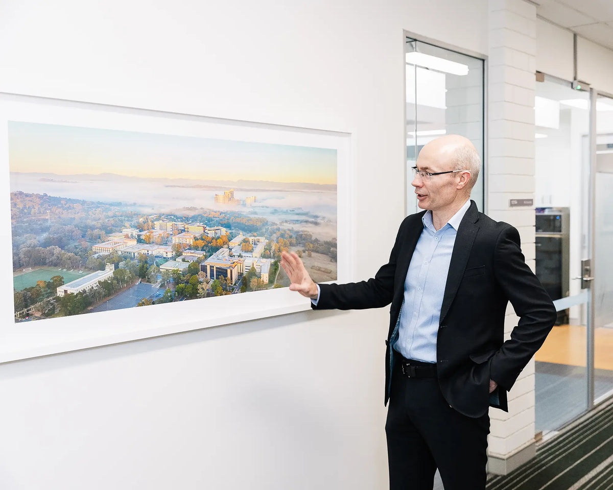 UC Revealed hung on wall at University Of Canberra.