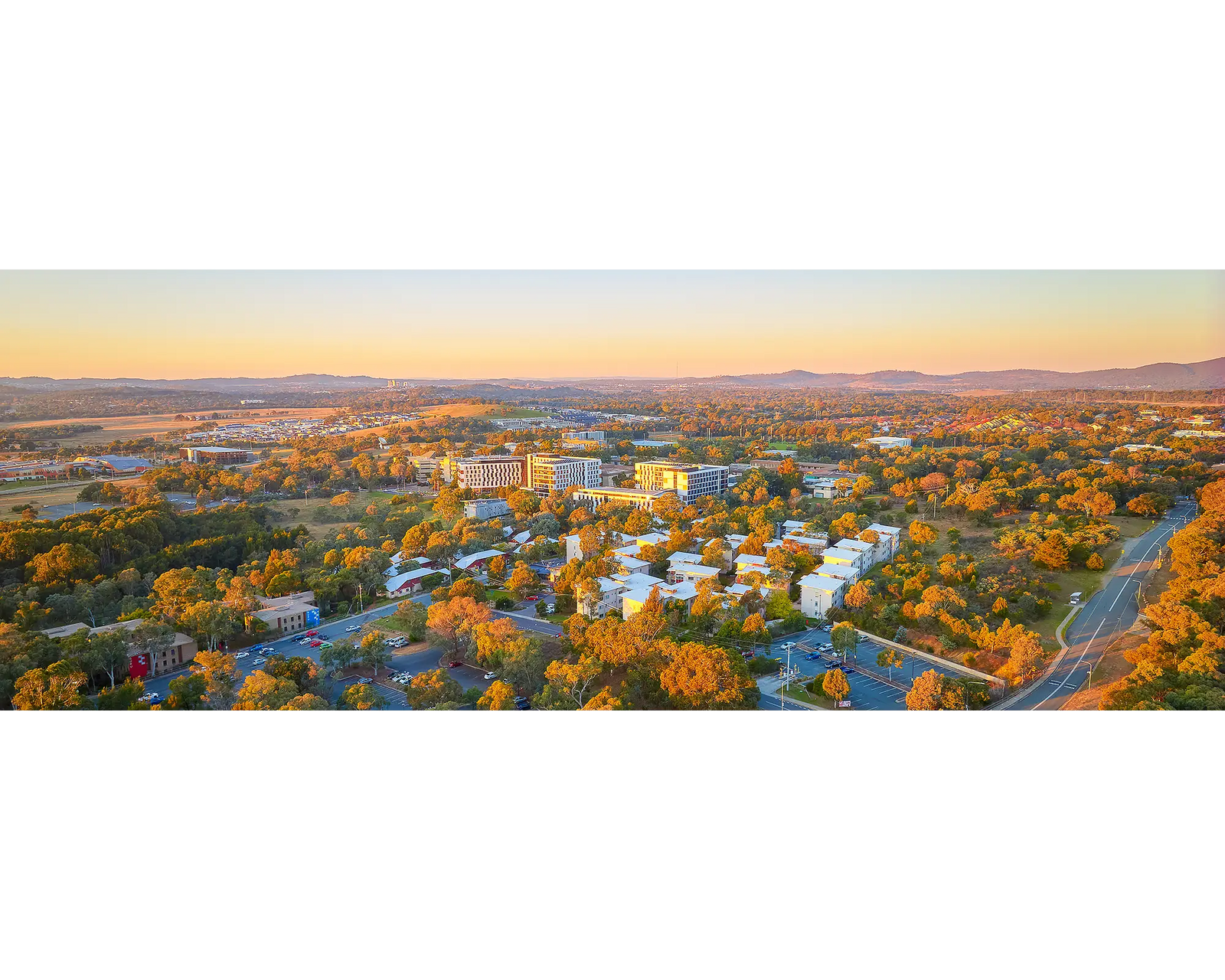 University Of Canberra sunset.
