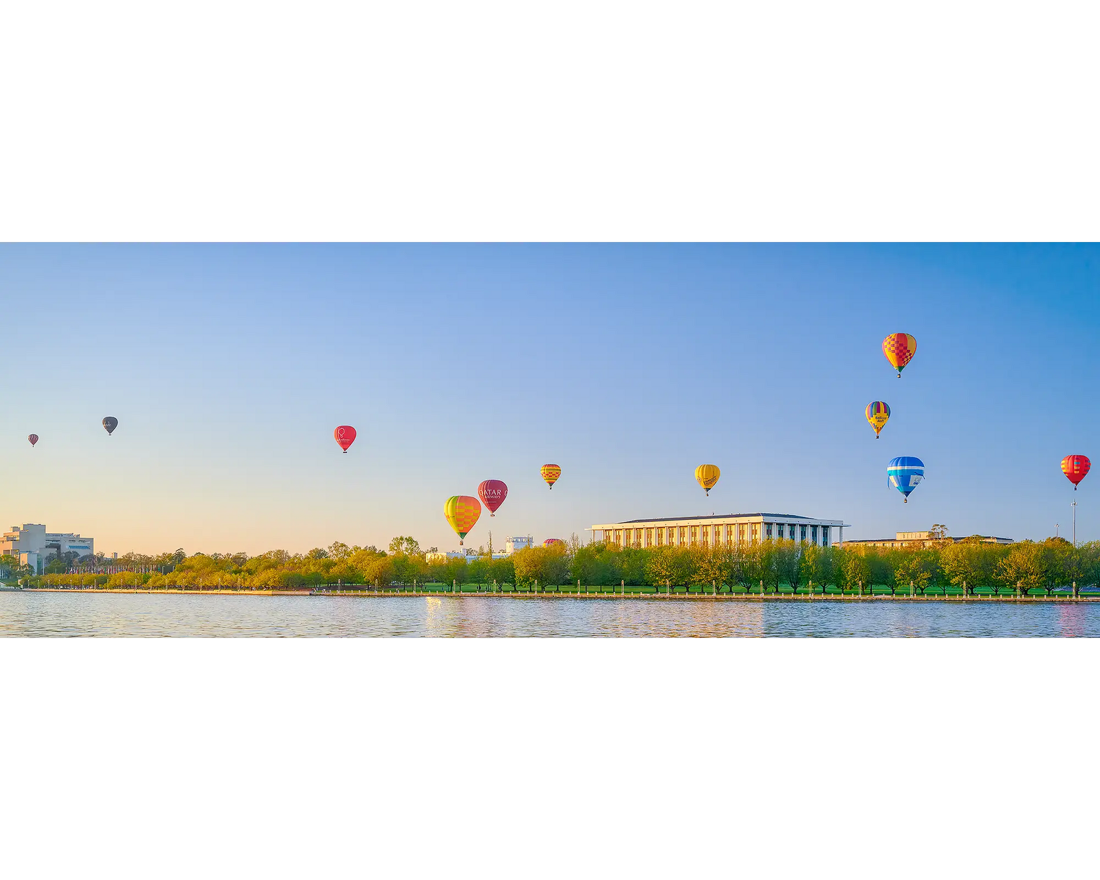 Upwards. Acrylic block of the balloon spectacular in Canberra. Australian artwork.