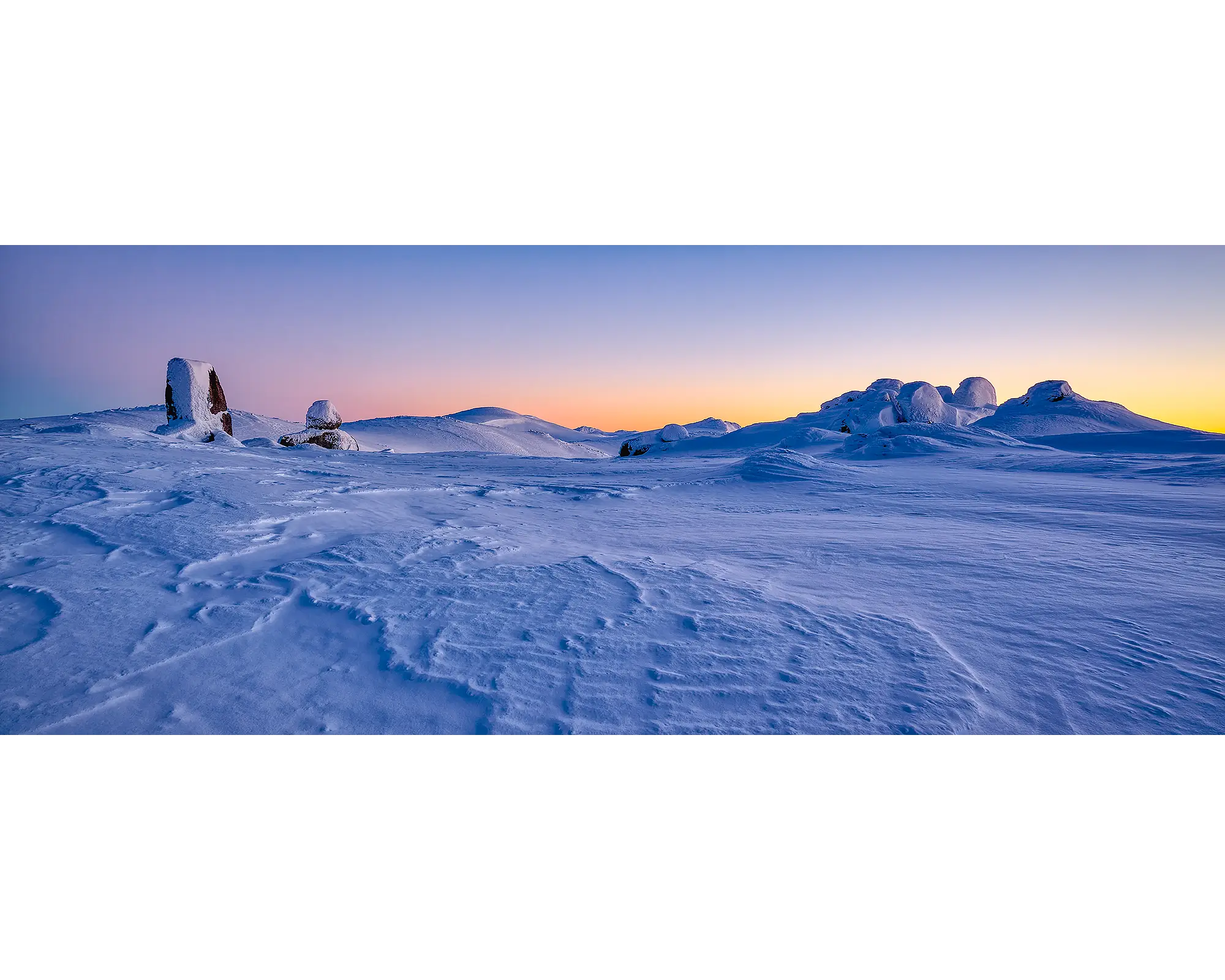 View To Kosciuszko - winter sunrise, Kosciuszko National Park, New South Wales, Australia.