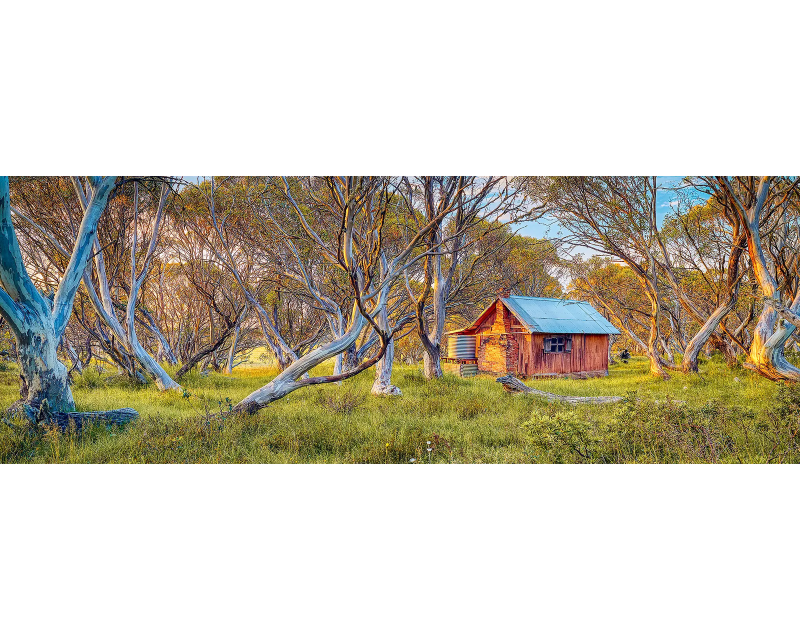 Waking Up acrylic block - JB Hut artwork, Alpine National Park, Victoria. 