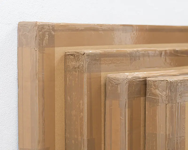 Wall art prints packed ready for despatch.