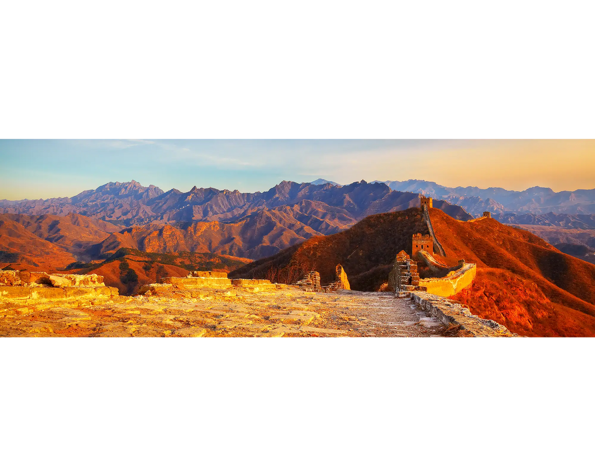 Sunset on the Great Wall Of China.