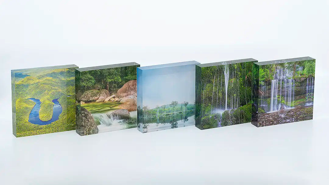 Wateryways acrylic block collection. Australian Artwork.