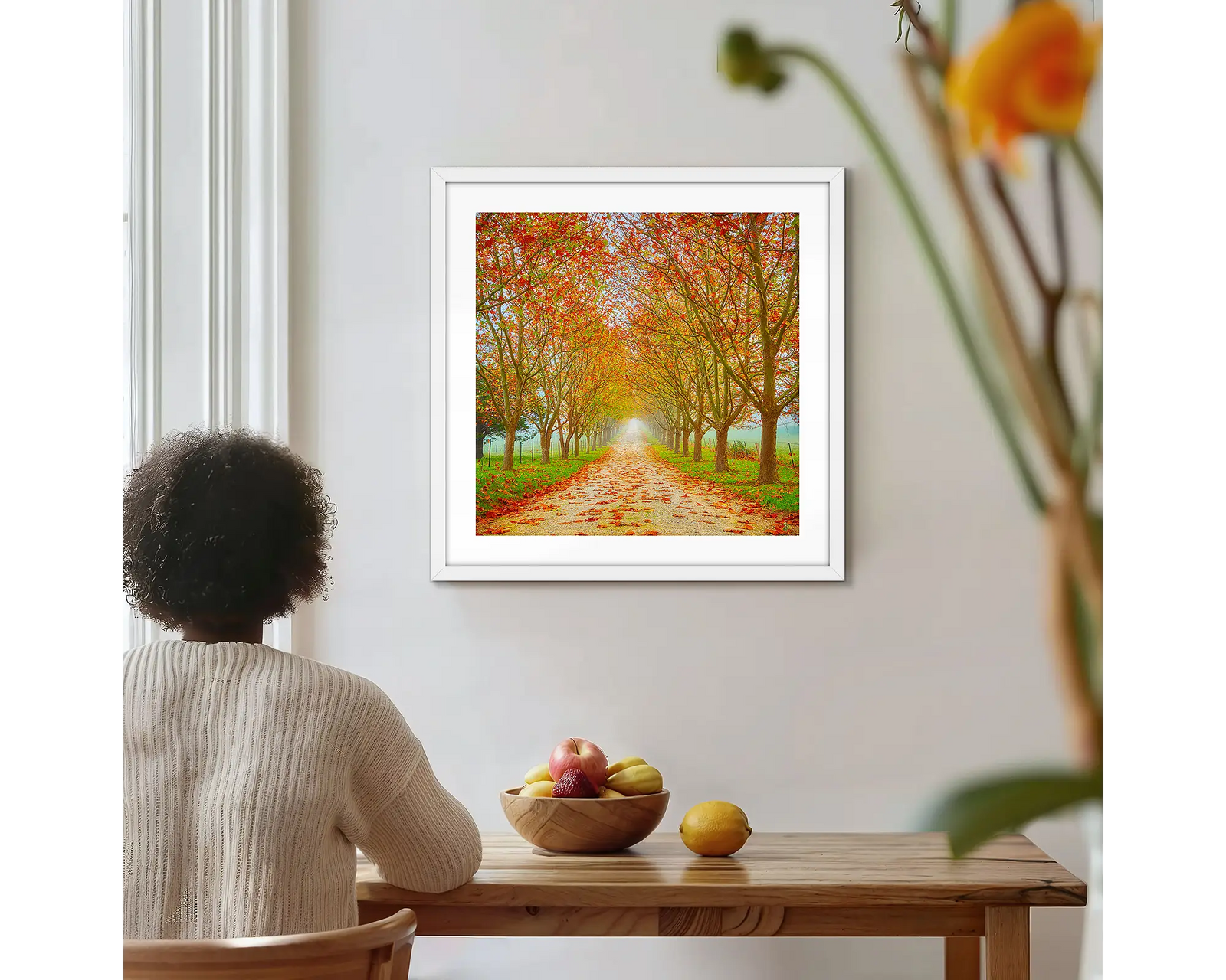 Welcome To Autumn - driveway to farm, Southern Highlands, New South Wales, Australia.