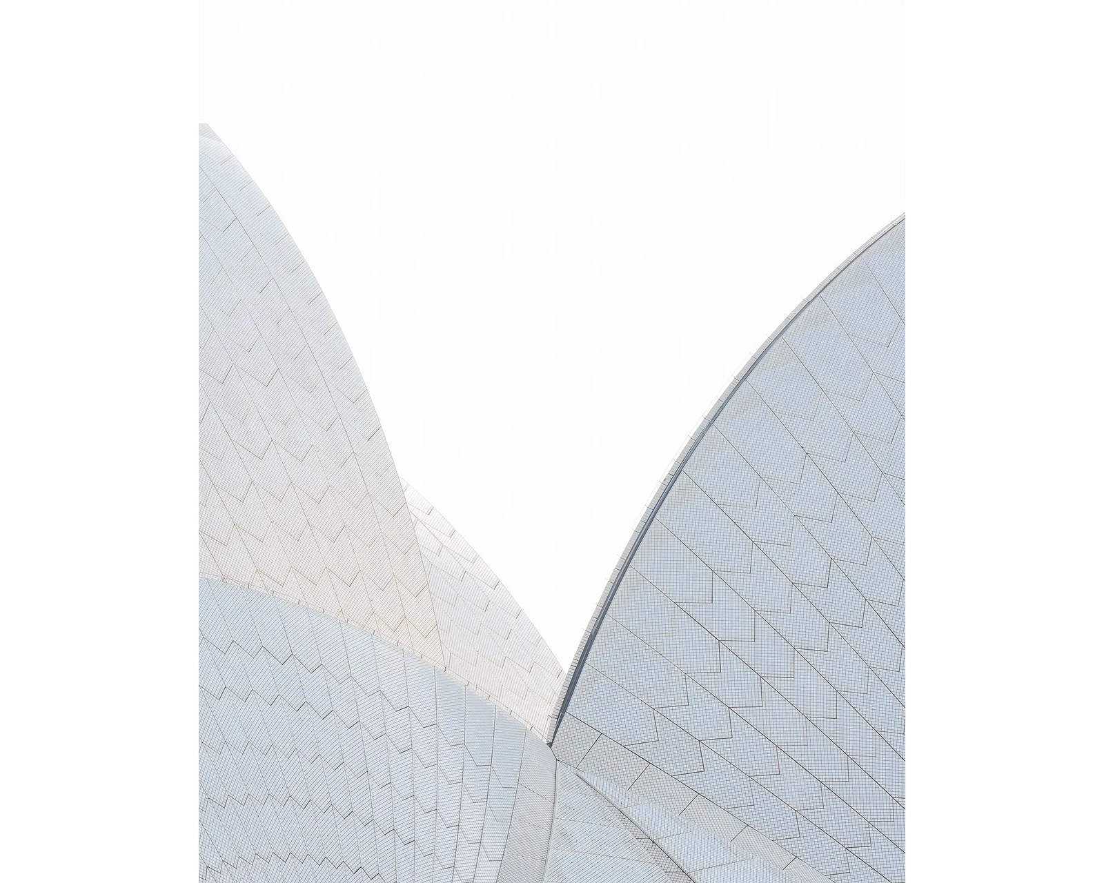 White on White. Acrylic block of Opera House, Sydney artwork.