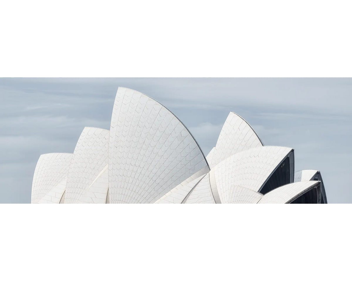White sails of Sydney Opera House in the sun.