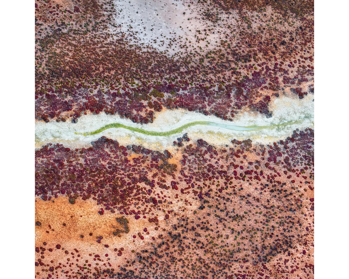 Aerial view of Roebuck Plains, The Kimberley, Western Australia.