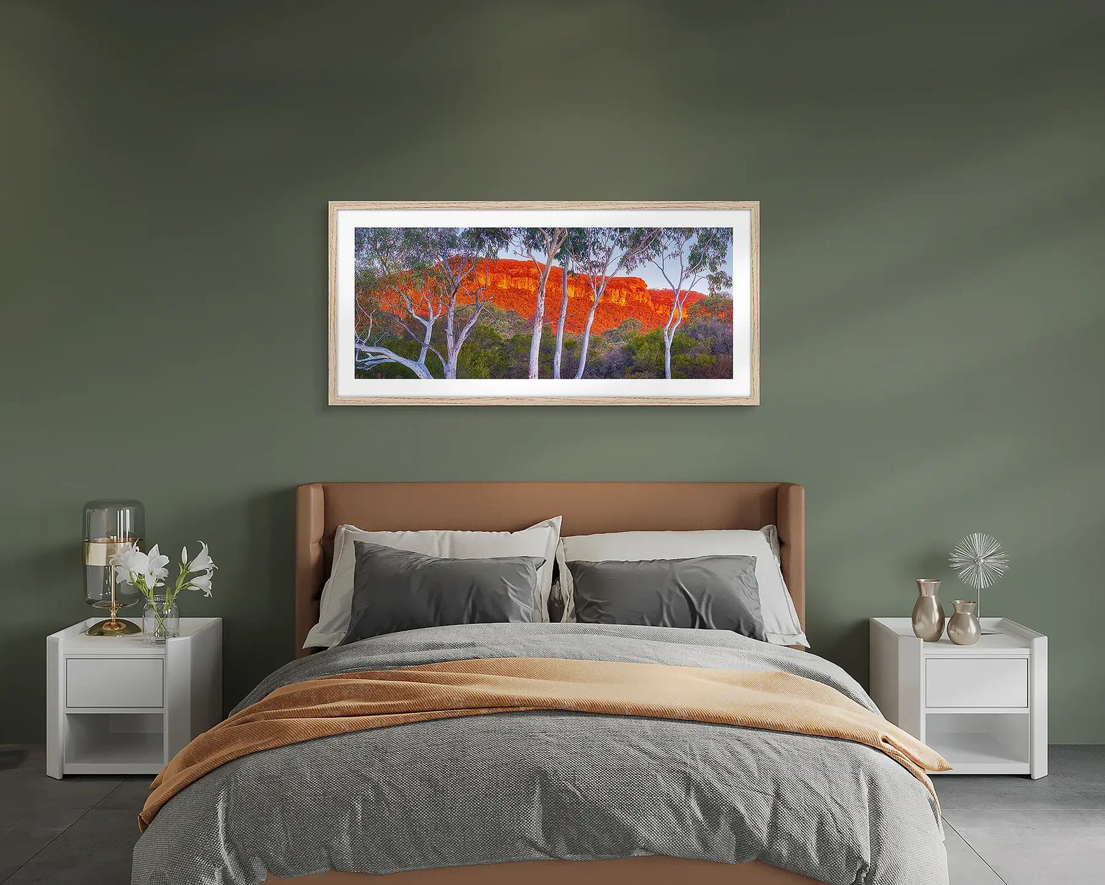 Young and Old gum trees at sunset in the Blue Mountains, New South Wales, Australia