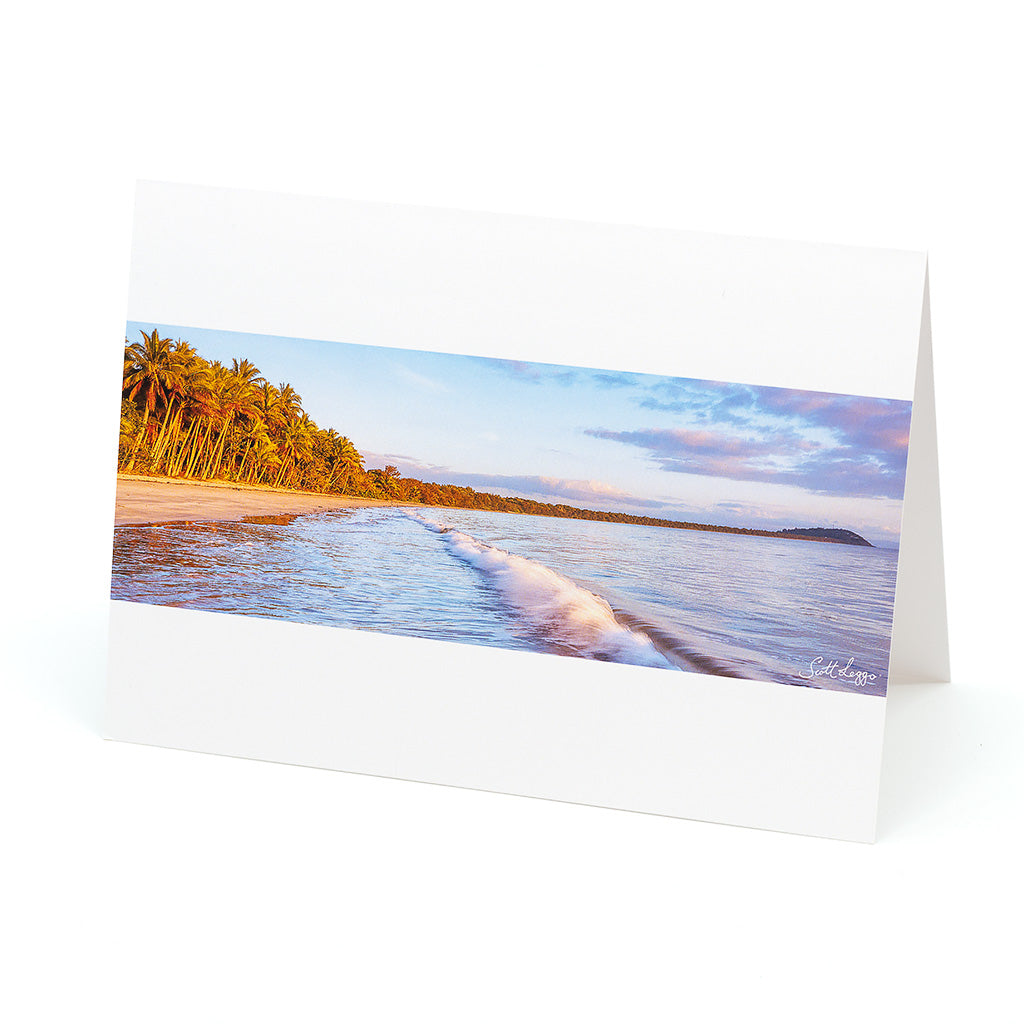 Australian made greeting card. 10 pack. Four Mile Sunrise.