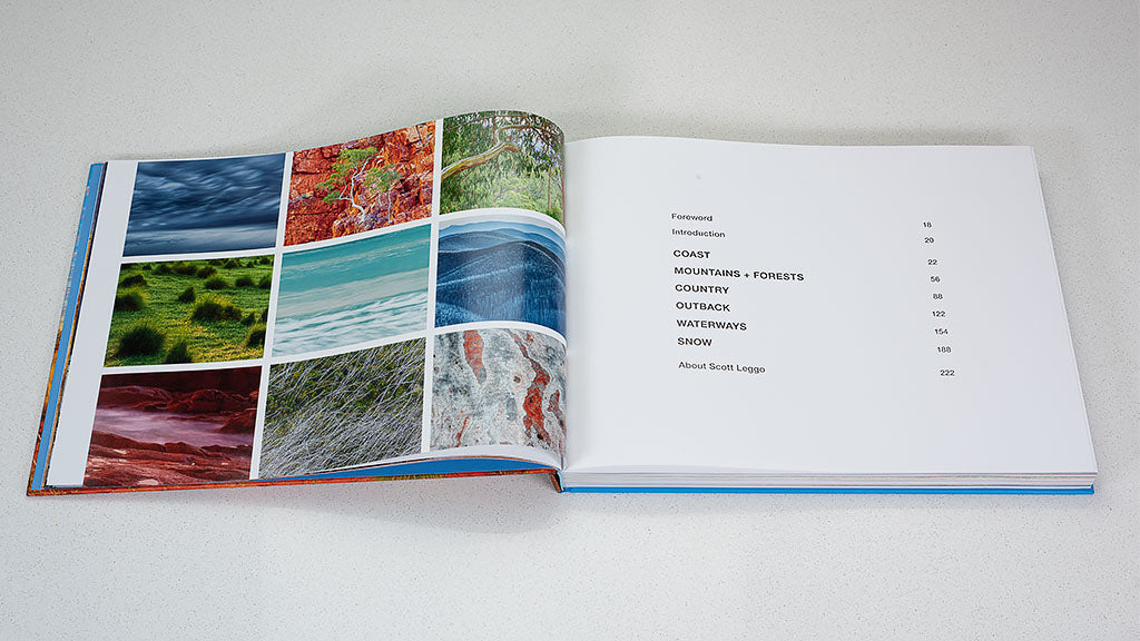 Australia book. Premium quality coffee table book. Australian landscape photography by Scott Leggo.