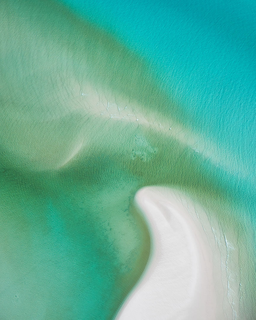 Opal Waters - Whitsunday Island, Queensland, Australia. Acrylic Desk Block.
