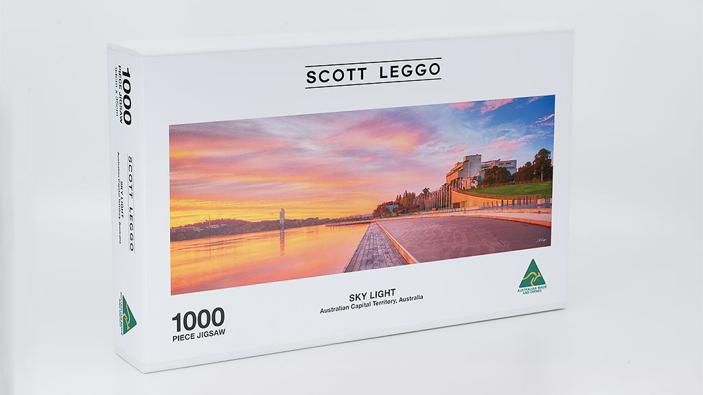 Premium quality, Australian made jigsaw puzzle of adults. 1000 piece. Sky Light.