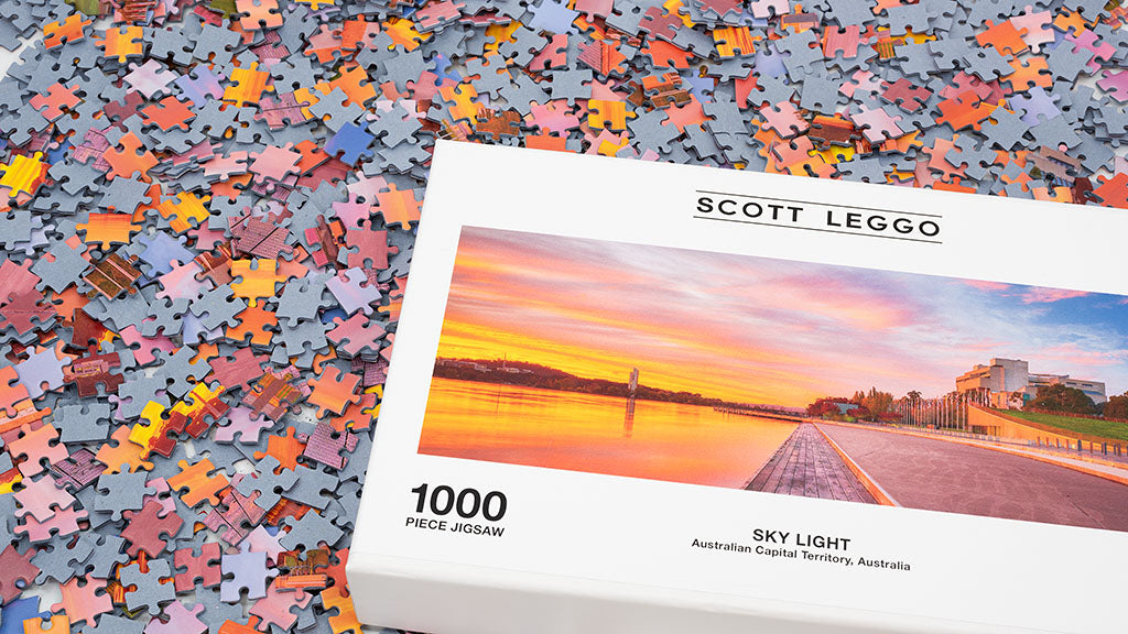 Premium quality, Australian made jigsaw puzzle of adults. 1000 piece. Sky Light.