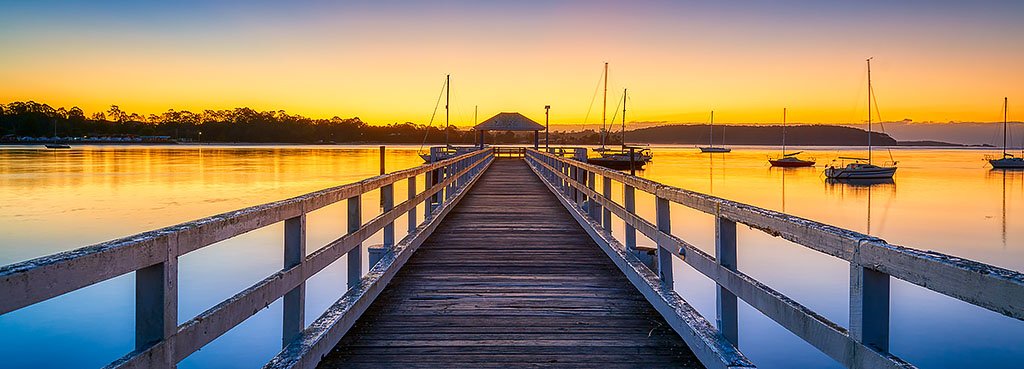 Sunrise over Batemans Bay, NSW, Australia